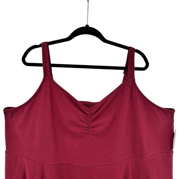 Torrid Zinfandel Foxy Peplum Tank Top Burgundy Size 6X NWT - Picture 4 of 7